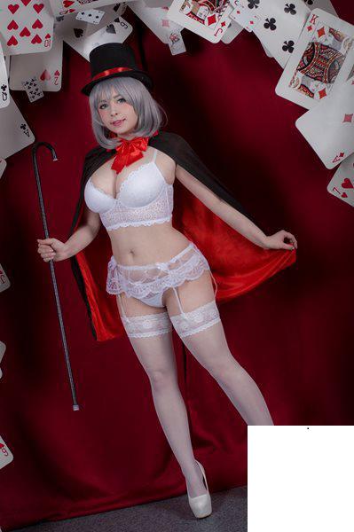 Yoshinobi《魔術學姊2》性感白吊襪辣到破表 (29P)